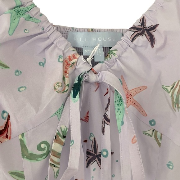 Hill House Ophelia Dress in Sea Creatures Puff Sleeves Babydoll Pockets NWT - Picture 6 of 14